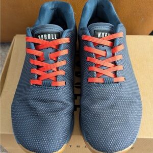 NOBULL Navy Sneakers with Orange Laces